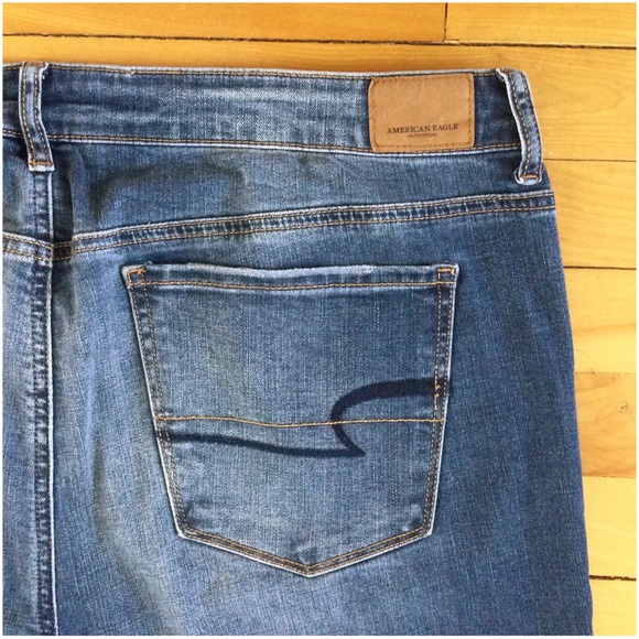 2/$40 AMERICAN EAGLE High-Rise Jegging Super Stretch X Plus Sz 20 Med Wash Jeans - Picture 9 of 14